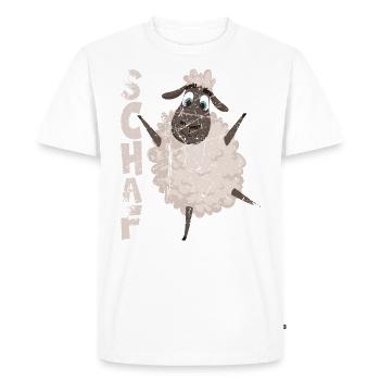 Moutons nécessaires au berger, drôles de moutons - T-shirt Premium bio Homme - blanc - Devant - Nico (187cm)