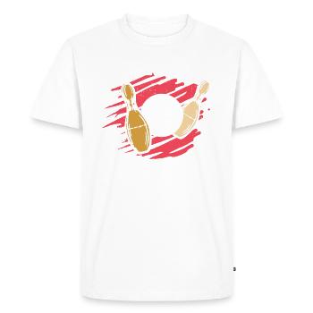 Bowl Design Bowling Player Sport For Bowlers - Men's Premium Organic T-Shirt - white - Front - Nico (187cm)