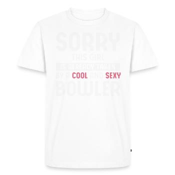 Bowl Design Bowling Player Sport For Bowlers - Men's Premium Organic T-Shirt - white - Front - Nico (187cm)