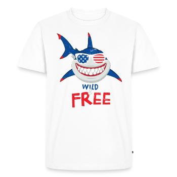 Wild And Free Design For The - Men's Premium Organic T-Shirt - white - Front - Nico (187cm)