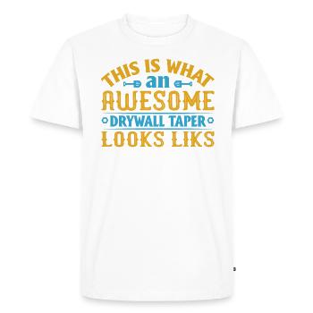This is what a fantastic drywall cone looks like - Men's Premium Organic T-Shirt - white - Front - Nico (187cm)