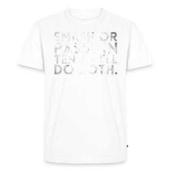 Smash or pass in tennis, for which I do both - Men's Premium Organic T-Shirt - white - Front - Nico (187cm)