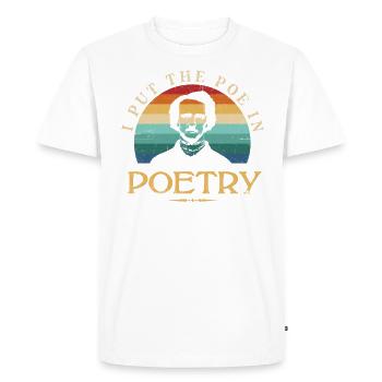 J’ai Den Poe dans la conception de poésie pour la littérature - T-shirt Premium bio Homme - blanc - Devant - Nico (187cm)