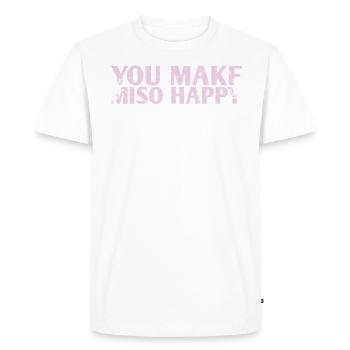 They Make Miso Happy Marriage Design For The - Men's Premium Organic T-Shirt - white - Front - Nico (187cm)