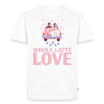 Latte-Liebes-ehe-design entier pour mariés - T-shirt Premium bio Homme - blanc - Devant - Nico (187cm)