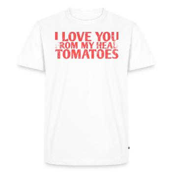 Je t’aime de ma tête Conception de tomate pour - T-shirt Premium bio Homme - blanc - Devant - Nico (187cm)
