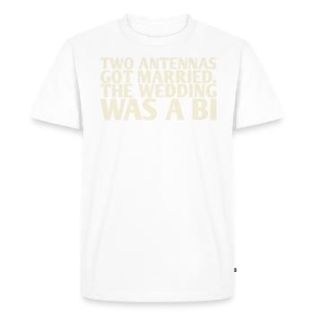Deux antennes ont le mariage pour la mariée - T-shirt Premium bio Homme - blanc - Devant - Nico (187cm)