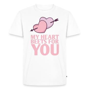 Mes betteraves de cœur pour vous Conception de mariage pour la mariée - T-shirt Premium bio Homme - blanc - Devant - Nico (187cm)