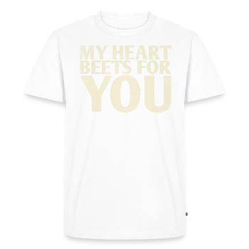 Mes betteraves de cœur pour vous Conception de mariage pour la mariée - T-shirt Premium bio Homme - blanc - Devant - Nico (187cm)