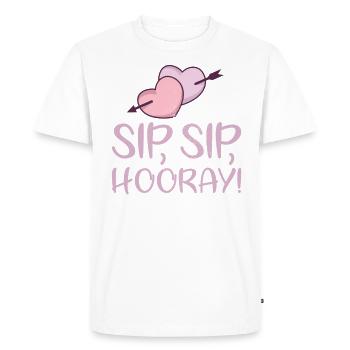Sip Sip Hurra Marriage Draft pour le marié - T-shirt Premium bio Homme - blanc - Devant - Nico (187cm)