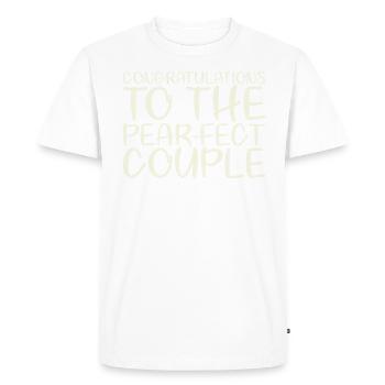 Congratulations To The Pear-fect For The - Men's Premium Organic T-Shirt - white - Front - Nico (187cm)