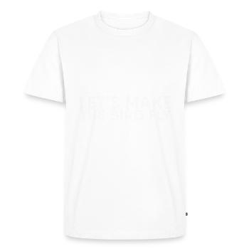 Let's see the bird for badminton players or - Men's Premium Organic T-Shirt - white - Front - Nico (187cm)