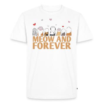 Meow et Forever Marriage Design pour la mariée et - T-shirt Premium bio Homme - blanc - Devant - Nico (187cm)