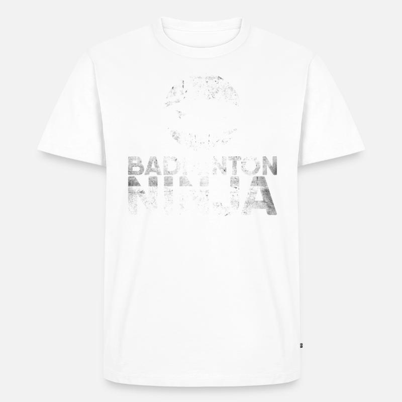 Badminton Ninja Für Badmintonspieler Oder - Männer Premium Bio T-Shirt - Weiß