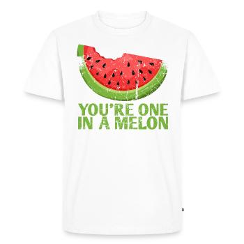 They Are One In A Melon Marriage Design For The - Men's Premium Organic T-Shirt - white - Front - Nico (187cm)