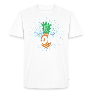 Aloha ananas design Pour les amoureux de la plage ananas - T-shirt Premium bio Homme - blanc - Devant - Nico (187cm)