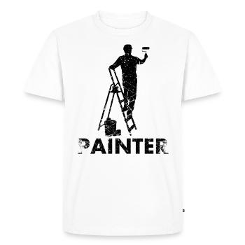 Maler-dekorateur-design Pour les peintres-artistes - T-shirt Premium bio Homme - blanc - Devant - Nico (187cm)