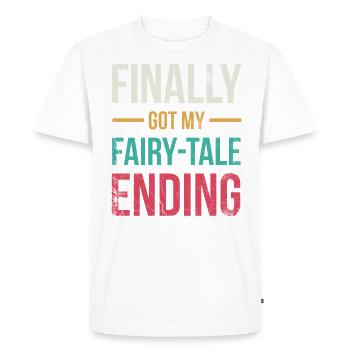 Enfin mon conte de fées-fin-mariage-design - T-shirt Premium bio Homme - blanc - Devant - Nico (187cm)
