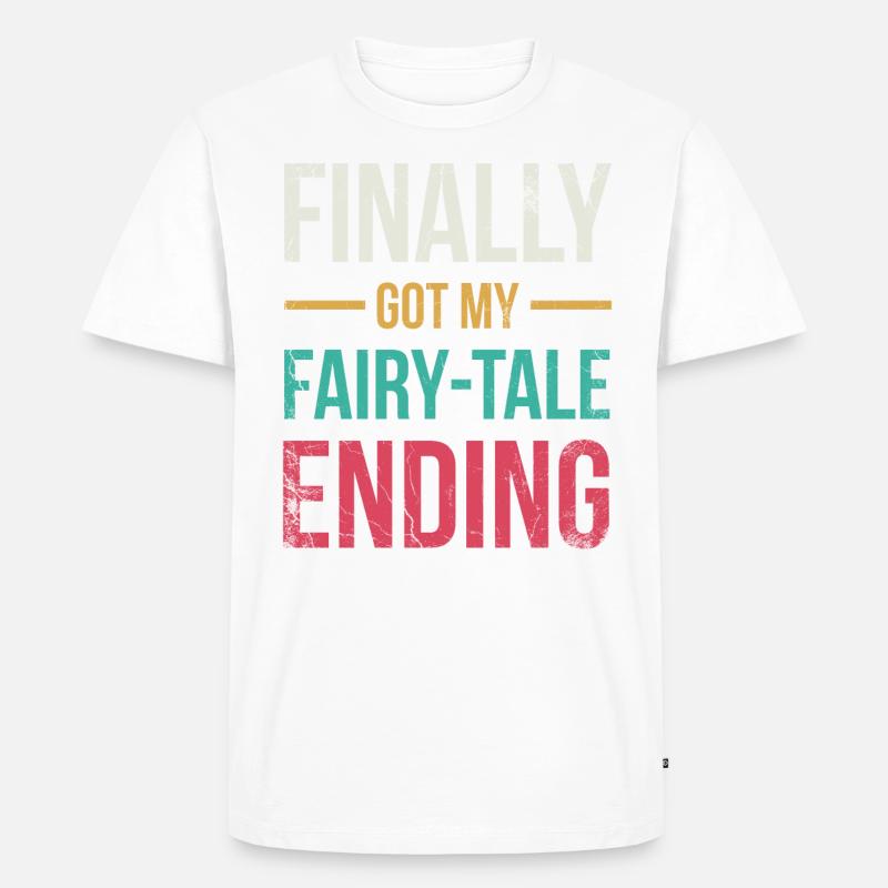 Endlich Mein Märchen-ende-ehe-design - Männer Premium Bio T-Shirt - Weiß