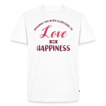 I wish you both a lifetime of love for - Men's Premium Organic T-Shirt - white - Front - Nico (187cm)