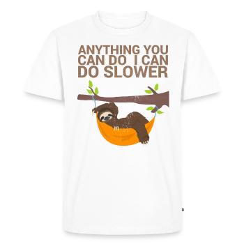 Everything you can do, I can do for - Men's Premium Organic T-Shirt - white - Front - Nico (187cm)