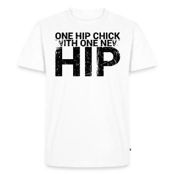 Un poussin branché avec une nouvelle femme branchée - T-shirt Premium bio Homme - blanc - Devant - Nico (187cm)