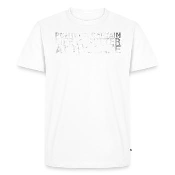 Pontoon Captain Life Is Better At the Sea Engine - Men's Premium Organic T-Shirt - white - Front - Nico (187cm)