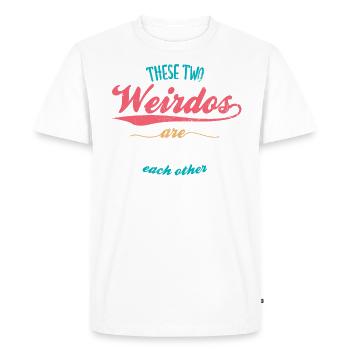 These two weirdos are perfect for anyone for the - Men's Premium Organic T-Shirt - white - Front - Nico (187cm)