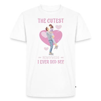 Le couple de mariée le plus doux que j’ai jamais fait pour la mariée - T-shirt Premium bio Homme - blanc - Devant - Nico (187cm)