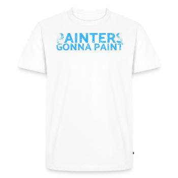 Become a painter Paint design for painters - Men's Premium Organic T-Shirt - white - Front - Nico (187cm)