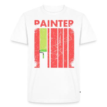 Painter-decorator-design For painter-artists - Men's Premium Organic T-Shirt - white - Front - Nico (187cm)