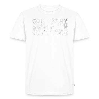 God was my co-pilot and we crashed, so - Men's Premium Organic T-Shirt - white - Front - Nico (187cm)