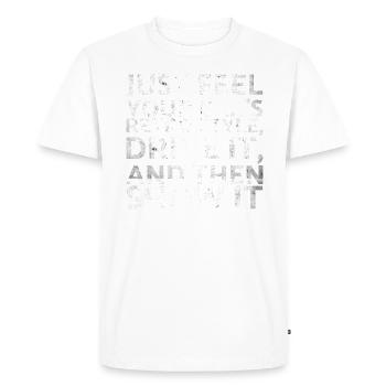 Just feel the retro-style-drive of your - Men's Premium Organic T-Shirt - white - Front - Nico (187cm)