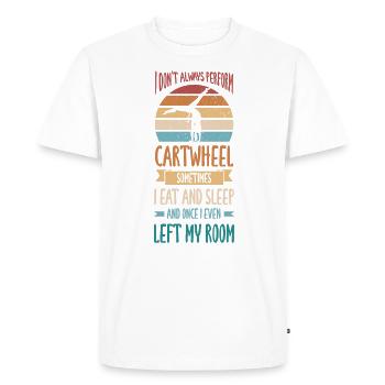 I don't always make cartwheel, sometimes I eat - Men's Premium Organic T-Shirt - white - Front - Nico (187cm)