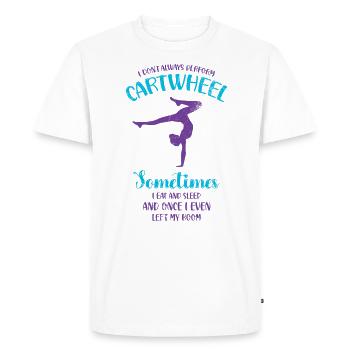 I don't always make cartwheel, sometimes I eat - Men's Premium Organic T-Shirt - white - Front - Nico (187cm)