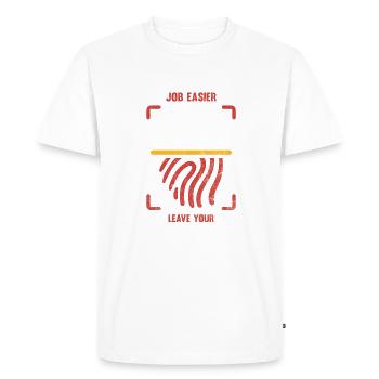 Faciliter mon travail Partir - T-shirt Premium bio Homme - blanc - Devant - Nico (187cm)
