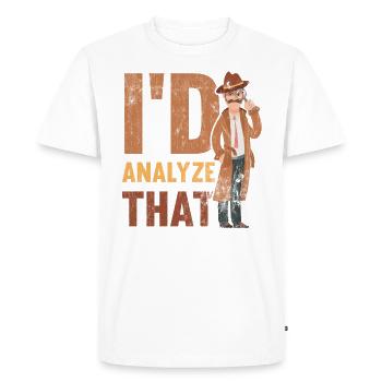J’analyserais cela, les enquêteurs - T-shirt Premium bio Homme - blanc - Devant - Nico (187cm)