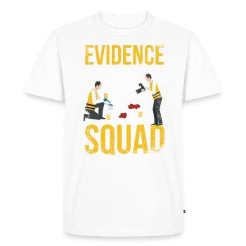 Escouade de collecte d’éléments de preuve, enquêteur - T-shirt Premium bio Homme - blanc - Devant - Nico (187cm)