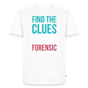 Trouver les indices, résoudre l’affaire, enquêteur - T-shirt Premium bio Homme - blanc - Devant - Nico (187cm)