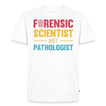 Médecin légiste au lieu de pathologiste, enquêteur - T-shirt Premium bio Homme - blanc - Devant - Nico (187cm)