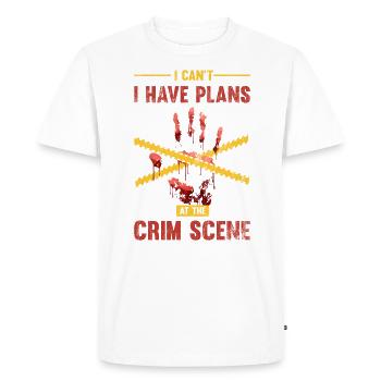 Je ne peux pas, j’ai des casseroles sur les lieux, - T-shirt Premium bio Homme - blanc - Devant - Nico (187cm)