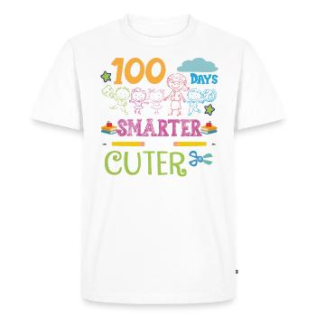 100 jours plus intelligents et plus mignons - T-shirt Premium bio Homme - blanc - Devant - Nico (187cm)