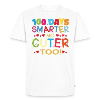 100 jours plus intelligents et plus mignons - T-shirt Premium bio Homme - blanc - Devant - Nico (187cm)