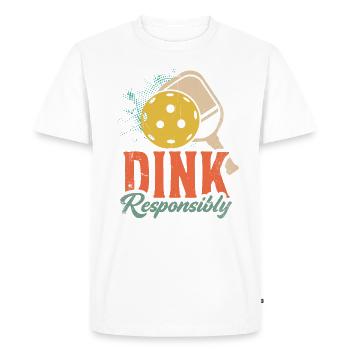 La vie est incroyable, Pickleball le fait - T-shirt Premium bio Homme - blanc - Devant - Nico (187cm)