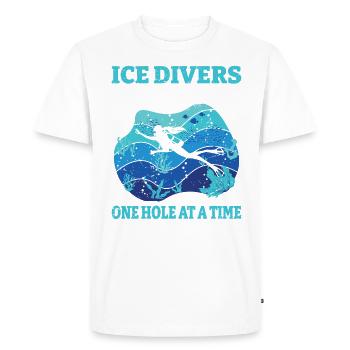 loons breaking the ice hole by hole, - Men's Premium Organic T-Shirt - white - Front - Nico (187cm)