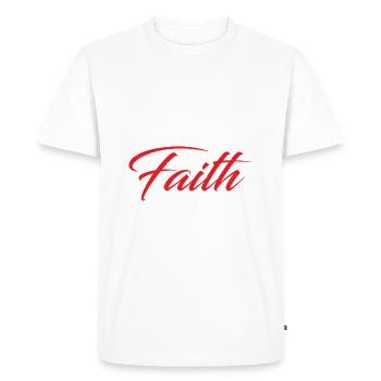 La foi pastorale attaquée, aumônier - T-shirt Premium bio Homme - blanc - Devant - Nico (187cm)