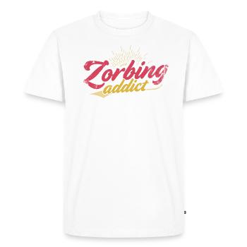 Zorbing Addict, Zorbing - T-shirt Premium bio Homme - blanc - Devant - Nico (187cm)