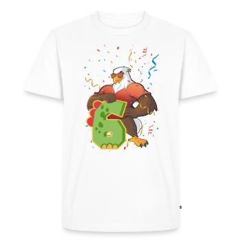 Bald eagle design for sixth birthday - Men's Premium Organic T-Shirt - white - Front - Nico (187cm)