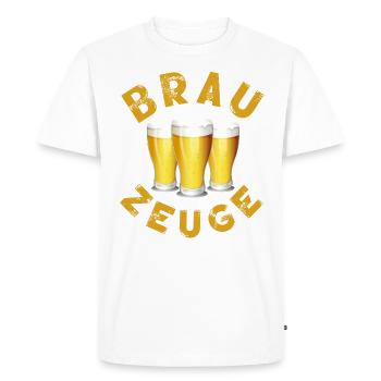 Brewman Beer Drinker - Men's Premium Organic T-Shirt - white - Front - Nico (187cm)
