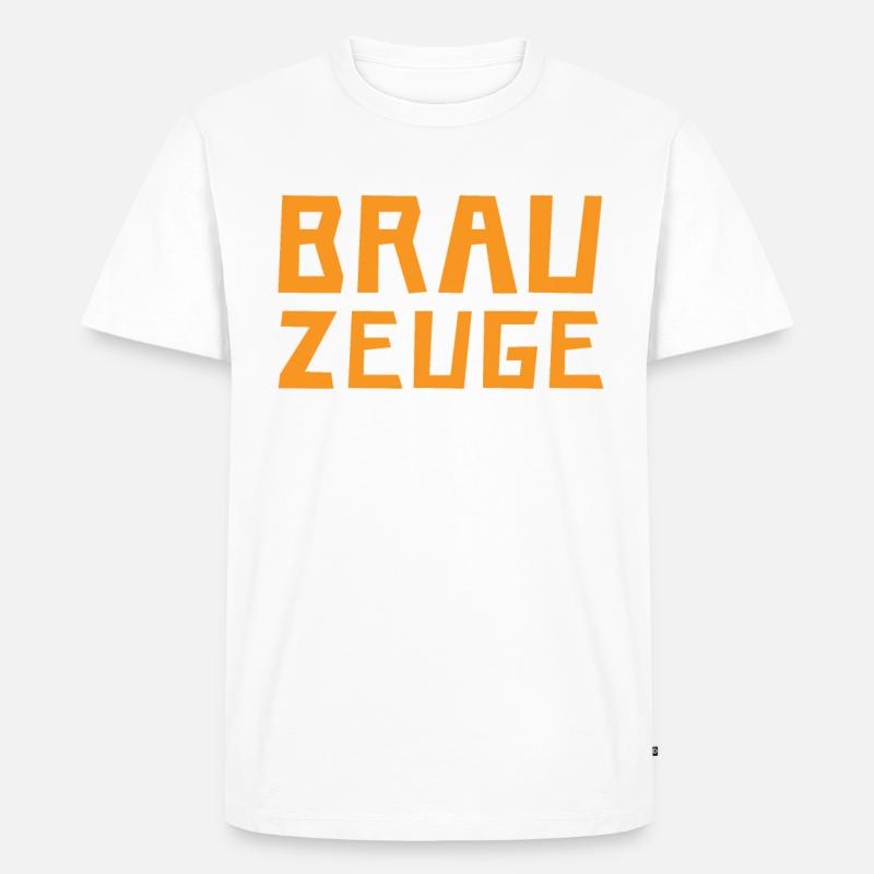 Brewman Beer Drinker - Männer Premium Bio T-Shirt - Weiß